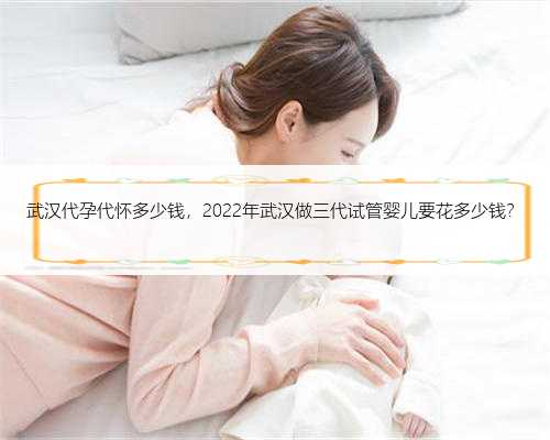 武汉代孕代怀多少钱，2022年武汉做三代试管婴儿要花多少钱？
